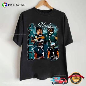 Jalen Hurts Vintage 90s Collage T shirt 4