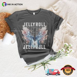 Jelly Roll Angel Guitar Country Music Comfort Colors T shirt 4