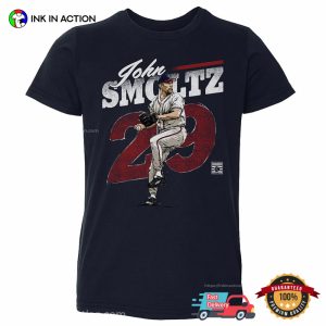 John Smoltz Atlanta Retro WHT T shirt 2