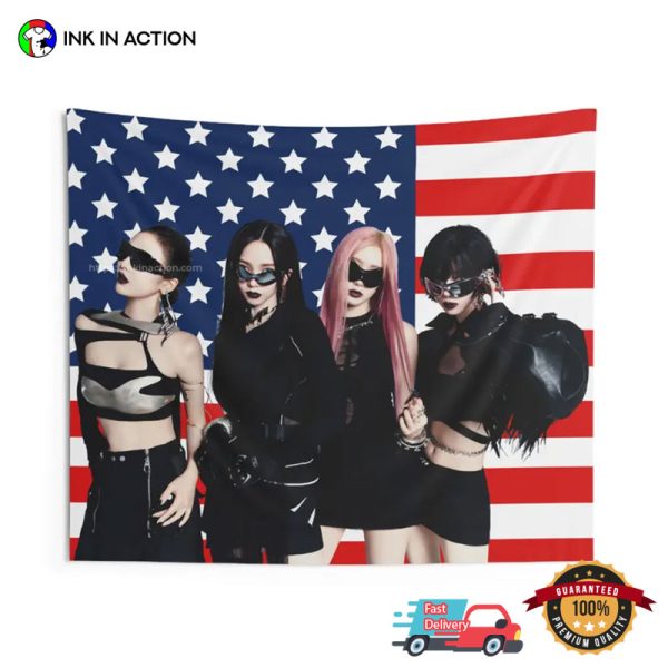 Kpop Aespa Whiplash Concept American Flag