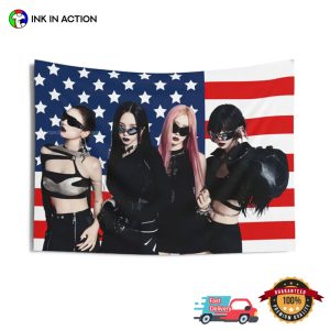 Kpop Aespa Whiplash Concept American Flag 2