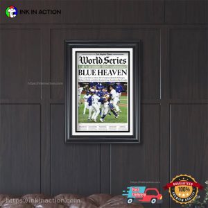 LA Dodgers World Series Champions Blue Heaven Magazine Poster