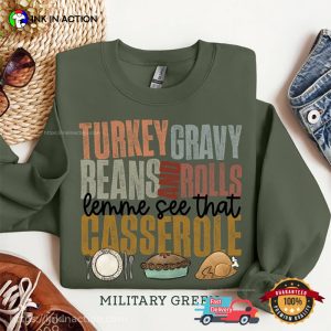 Let Me See That Casserole Vintage Thanksgiving Dinner Tee 2