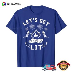 Let’s Get Lit Funny Bonfire Night T-shirt