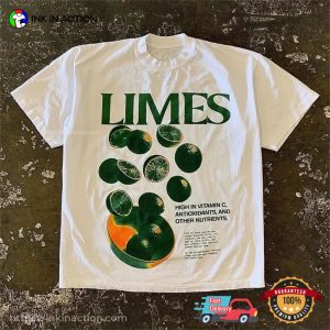 Limes Fruit Nutrient Vintage Style Comfort Color Shirt