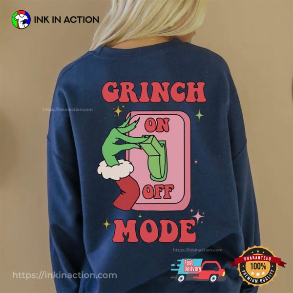 Little Grinch Mode On Off Lovers Shirt