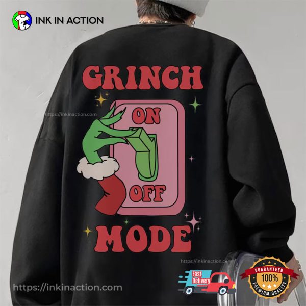 Little Grinch Mode On Off Lovers Shirt