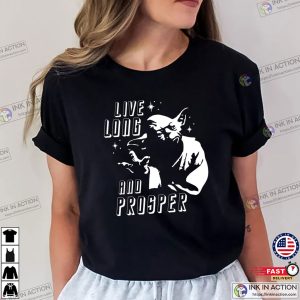 Live Long And Prosper Funny Yoda Star Wars Tee 3