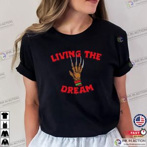 Living The Dream Spooky Season Freddy Krueger Tee 1