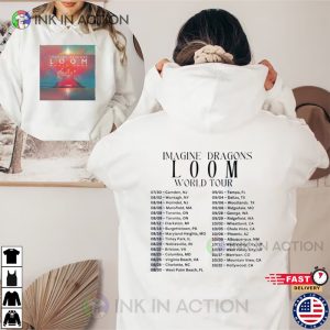 Loom World Tour 2024 Imagine Dragons Band Concert T-shirt