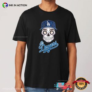 Los Doyers Day Of The Dead Baseball T shirt 3