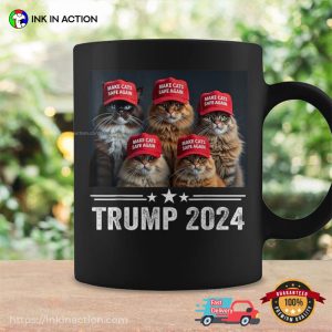 Make Cats Safe Again Donald Trump 2024 Coffee Cup 1