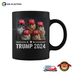 Make Cats Safe Again Donald Trump 2024 Coffee Cup 3