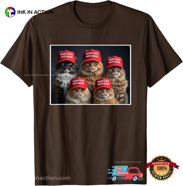 Make Cats Safe Again Funny Trump Cats Vote T-shirt