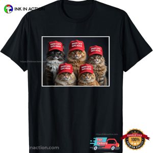 Make Cats Safe Again Funny Trump Cats Vote T shirt 2