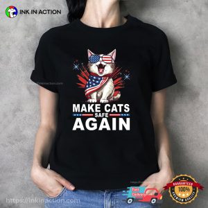 Make Cats Safe Again Trump Debate 2024 T shirt 2