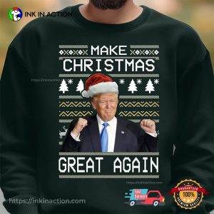 Make Christmas Great Again Funny Trump 2024 Tee 2