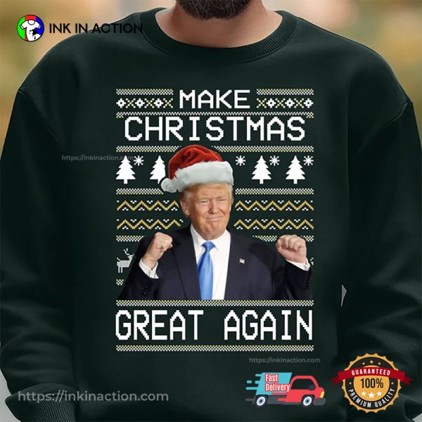 Make Christmas Great Again Funny Trump 2024 Tee