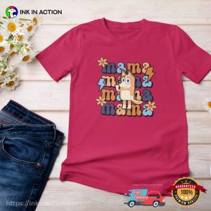 Mama Bluey Family Cute Mom Gift Comfort Colors Shirt 1