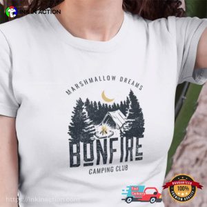 Marshmallow Dreams Bonfire Camping Club Unisex T shirt 3