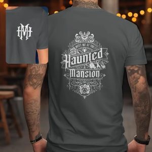 Meet Me At The Haunted Mansion Disney Halloween 2 Sided T shirt 1