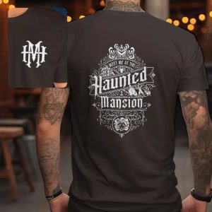 Meet Me At The Haunted Mansion Disney Halloween 2 Sided T shirt 3