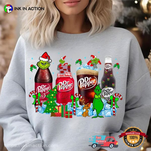 Merry Grinchmas Dr. Pepper Drinks T-shirt