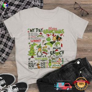 Merry Grincmas Grinch My Christmas Day 2 Sided T shirt 2