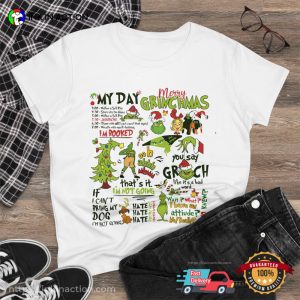 Merry Grincmas Grinch My Christmas Day 2 Sided T shirt 3