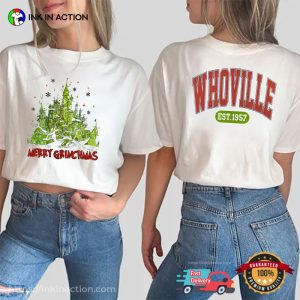 Merry Grincmas Grinch Town Whoville 1957 christmas tee shirts