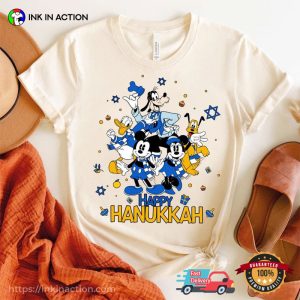 Mickey and Friends happy hanukkah Disney Trip Comfort Colors T shirt 2