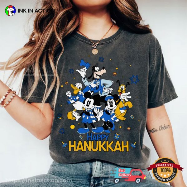 Mickey And Friends Happy Hanukkah Disney Trip Comfort Colors T-shirt