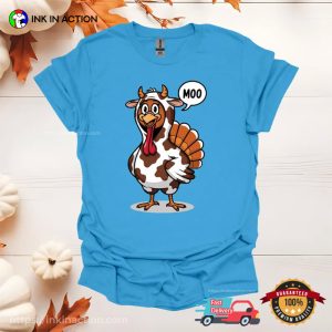 Moo Turkey Cow Funny Thanksgiving Comfort Colors T-shirt