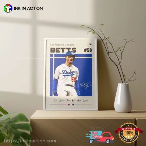 Mookie Betts Los Angeles Dodgers Baseball Signature Poster 2