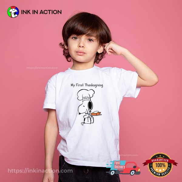 My First Thanksgiving Snoopy 2024 Kid T-shirt