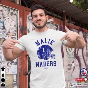 NFL New York Helmet Malik Nabers Vintage T shirt 3