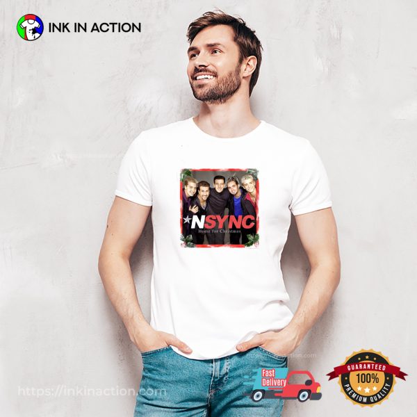 NSYNC Home For Christmas 90s Boy Band T-shirt