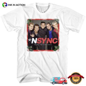 NSYNC Home For Christmas 90s Boy Band T shirt 3