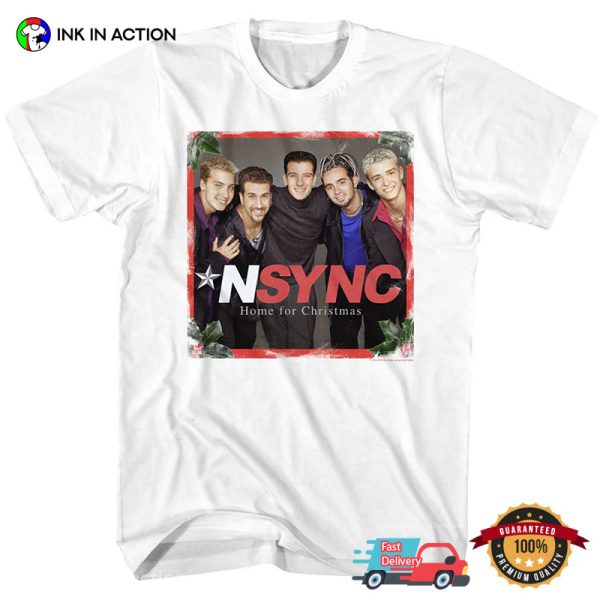 NSYNC Home For Christmas 90s Boy Band T-shirt