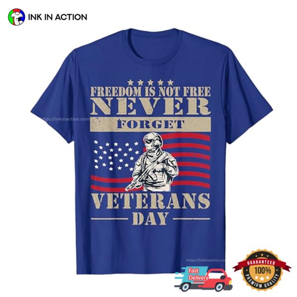 Never Forget Veterans Day Retro Patriots T-shirt