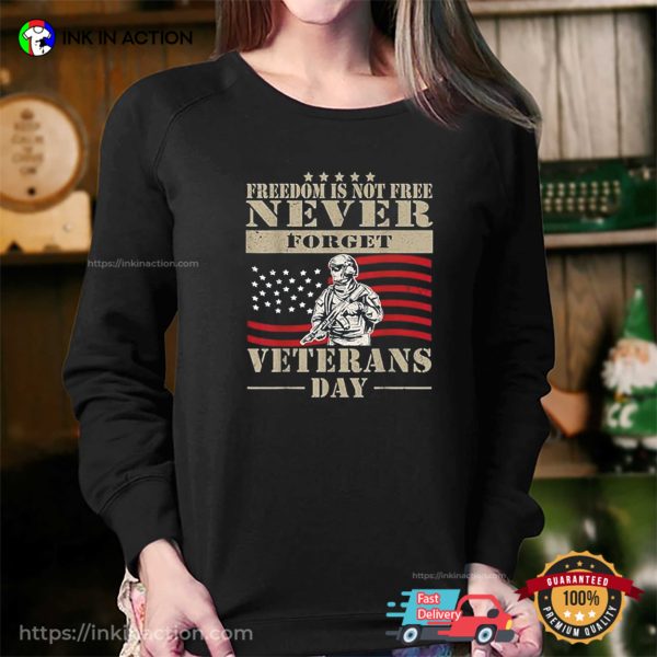 Never Forget Veterans Day Retro Patriots T-shirt