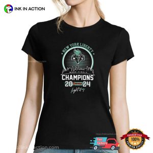 New York Liberty Skyline City WNBA Finals Champions 2024 Tee