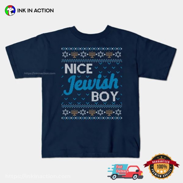 Nice Jewish Boy Ugly Hanukkah T-shirt