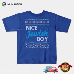 Nice Jewish Boy Ugly hanukkah T shirt 3