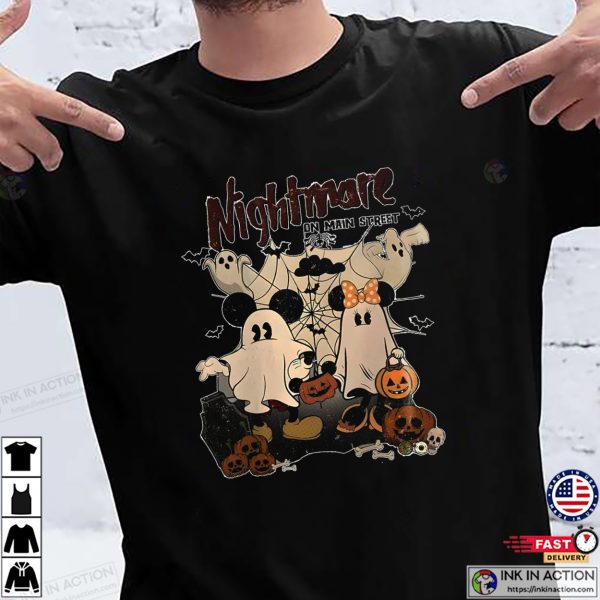 Nightmare On The Main Street Vintage Mickey Mouse Ghost T-shirt