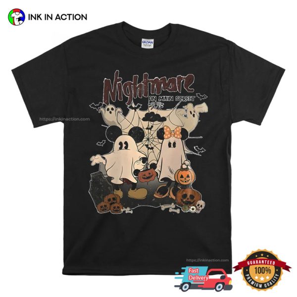 Nightmare On The Main Street Vintage Mickey Mouse Ghost T-shirt