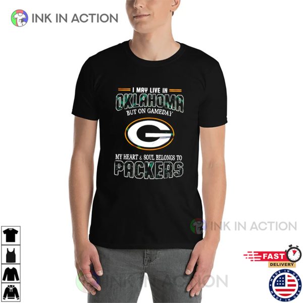 On Gameday My Heart & Soul Belongs To Packers T-shirt, Green Bay Packers Merch