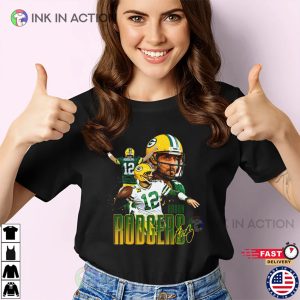 Packers Football Aaron Rodgers Signature T shirt 1