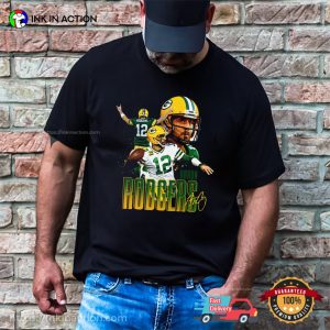 Packers Football Aaron Rodgers Signature T shirt 2