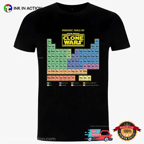 Periodic Table Of Elements STAR WARS CLONE WARS Tee